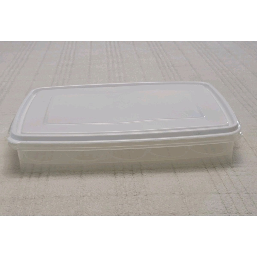 Vtg Rubbermaid Servin' Saver 20 Deviled Egg Keeper Container White Lid #7